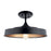 Kichler Elias 16" 1 Light Semi Flush, Black - 52098BK