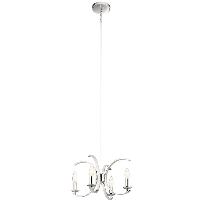 Kichler Cassadee 16" 4 Light Convertible Pendant/Semi Flush, Chrome - 52119CH