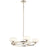 Kichler Pim 40" 5 Light Round Chandelier, Satin Etched Opal, Nickel - 52223PN