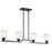 Kichler Skagos 4 Light Linear Chandelier, Black - 52233BK