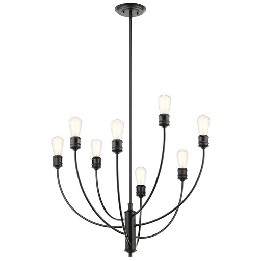 Kichler Hatton 8 Light Chandelier, Black - 52255BK