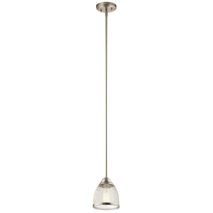 Kichler Voclain 7.75" 1 Light Mini Pendant, Mesh Shade, Nickel - 52272NI