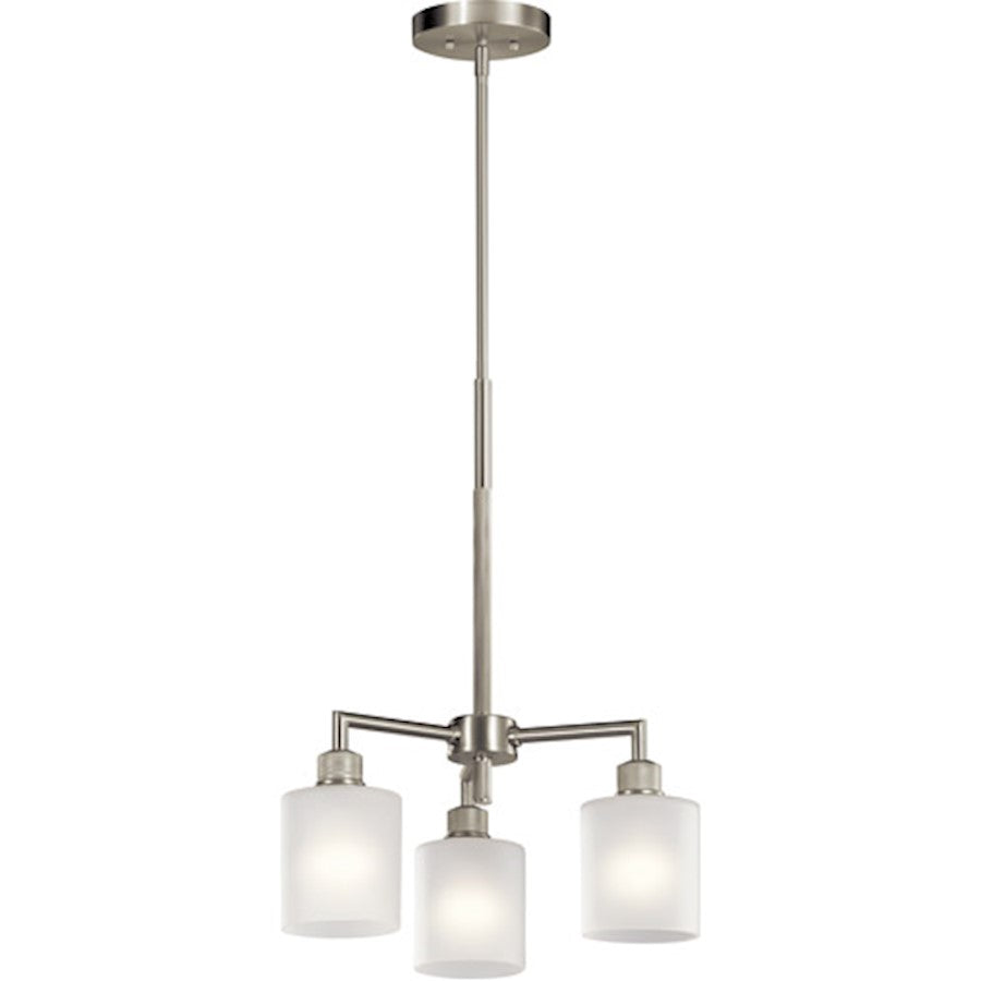 Kichler Lynn Haven 3 Light Convertible Chandelier, Brushed Nickel - 52282NI