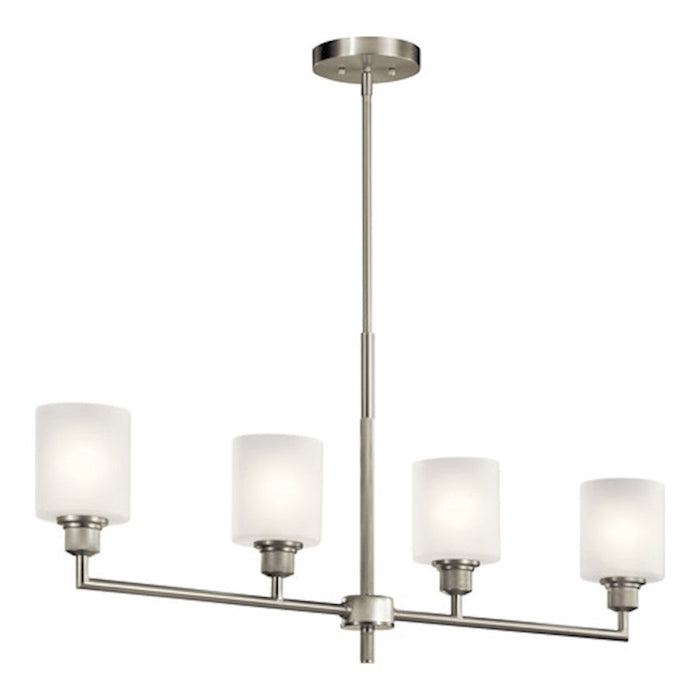 Kichler Lynn Haven 4 Light Linear Chandelier, Brushed Nickel - 52285NI