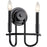 Kichler Capitol Hill 10.75" 2 Light Wall Sconce, Black - 52308BK