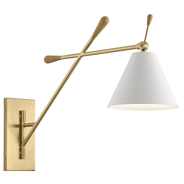 Kichler Finnick 1 Light Wall Sconce, Champagne Gold