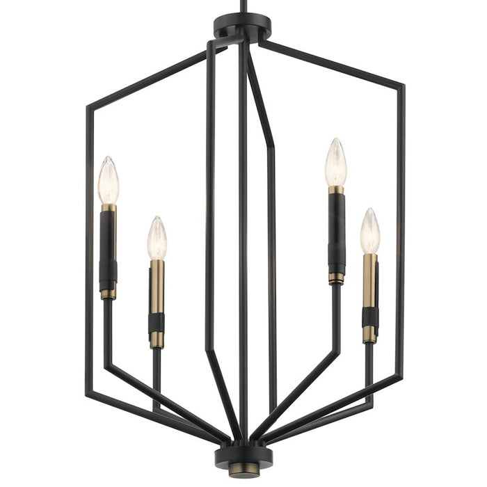 Kichler Armand Large 4 Light Foyer Pendant, Black