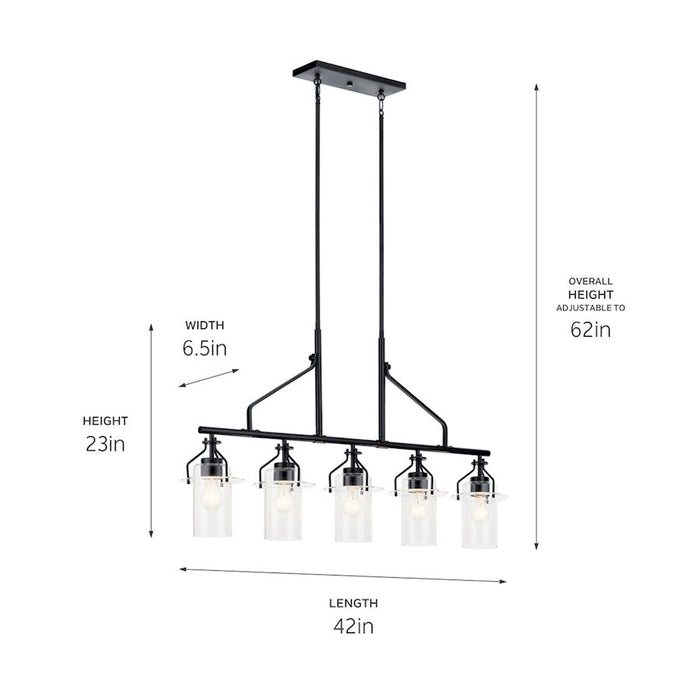 Kichler Everett 5 Light Linear Chandelier