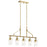 Kichler Everett 5 Light Linear Chandelier, Brushed Brass/Clear - 52379NBR