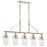 Kichler Everett Linear 5 Light Chandelier, Polished Nickel - 52379PN