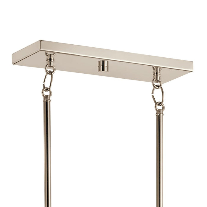 Kichler Everett Linear 5 Light Chandelier, Polished Nickel