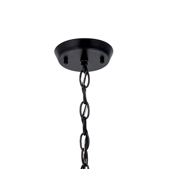 Kichler Kennewick 5 Light Chandelier, Black/Frosted