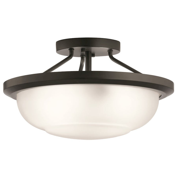 Kichler Ritson 3 Light Semi Flush Mount, Olde Bronze - 52396OZ