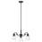 Kichler Aivian 3 Light Chandelier, Black/Clear - 52397BK