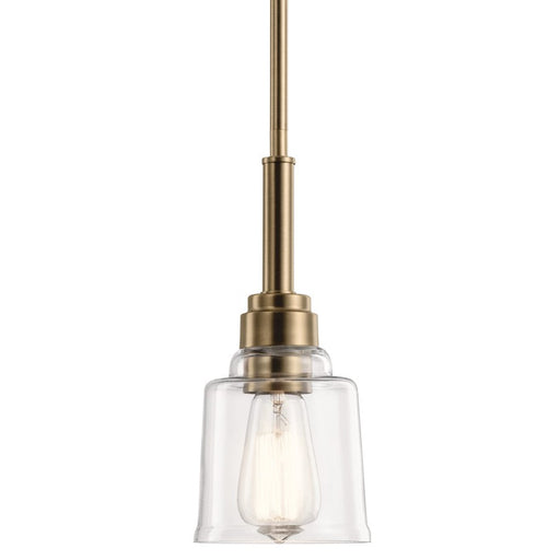 Kichler Aivian 1 Light Mini Pendant, Weathered Brass