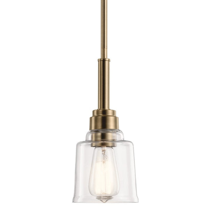 Kichler Aivian 1 Light Mini Pendant, Weathered Brass