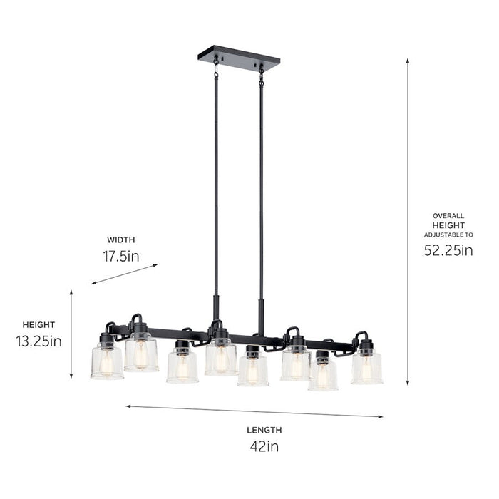 Kichler Aivian 8 Light Linear Chandelier