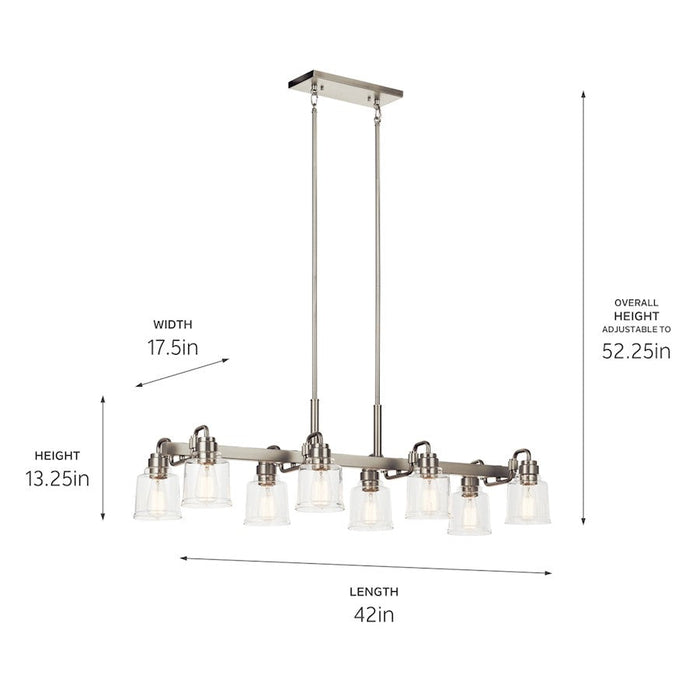 Kichler Aivian 8 Light Linear Chandelier