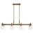 Kichler Aivian Linear 8 Light Chandelier, Weathered Brass - 52400WBR