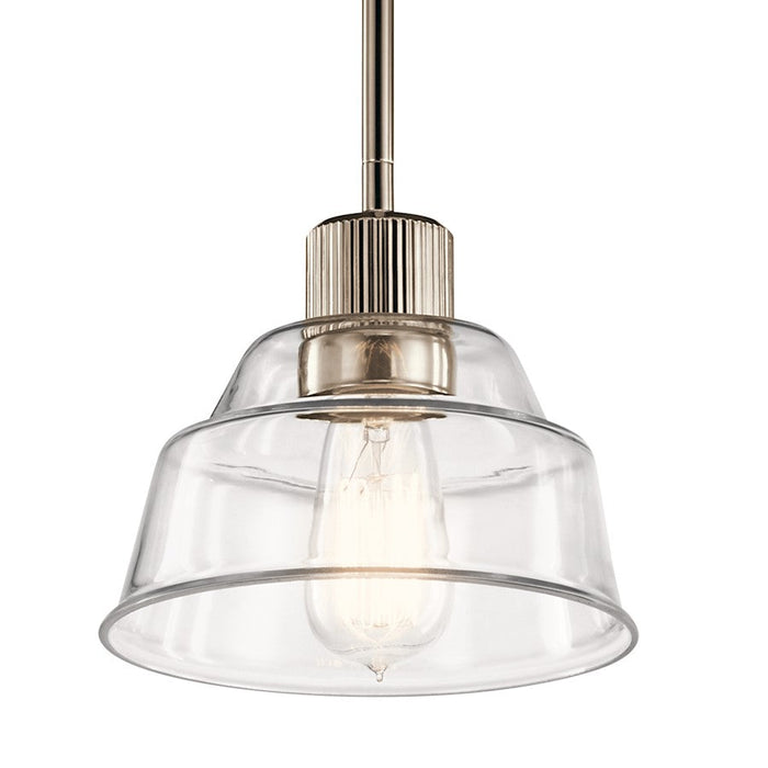 Kichler Eastmont 1 Light Mini Pendant, Polished Nickel