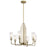 Kichler Kimrose 6 Light Chandelier, Brushed Natural Brass - 52411BNB