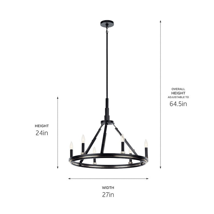 Kichler Emmala Chandelier, Black