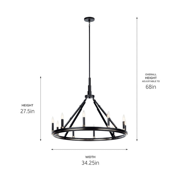 Kichler Emmala Chandelier, Black