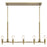 Kichler Torvee Linear 5 Light Chandelier, Brushed Natural Brass