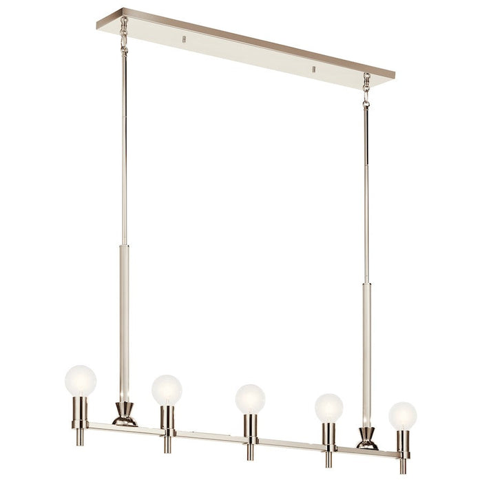 Kichler Torvee 5 Light Linear Chandelier, Nickel Textured - 52425PN