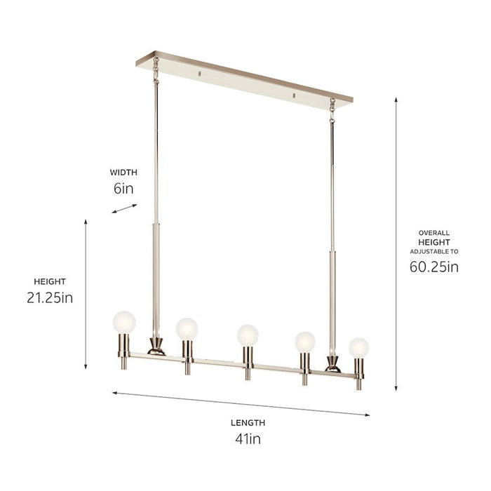 Kichler Torvee 5 Light Linear Chandelier