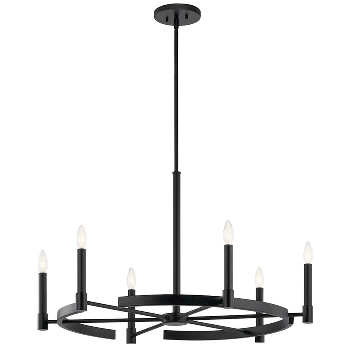 Kichler Tolani 6 Light Chandelier, Black - 52427BK