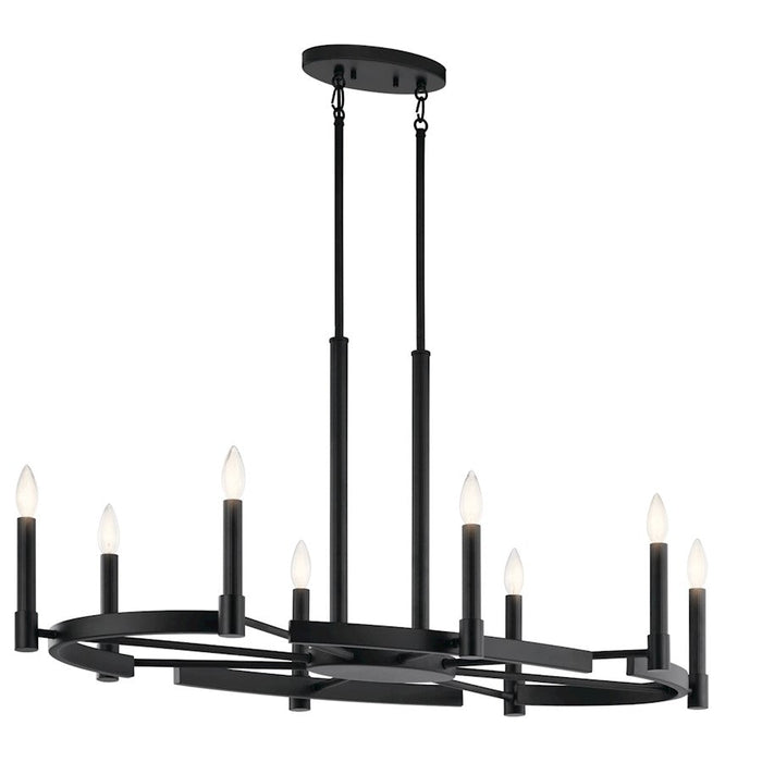 Kichler Tolani Oval 8 Light Chandelier, Black - 52429BK