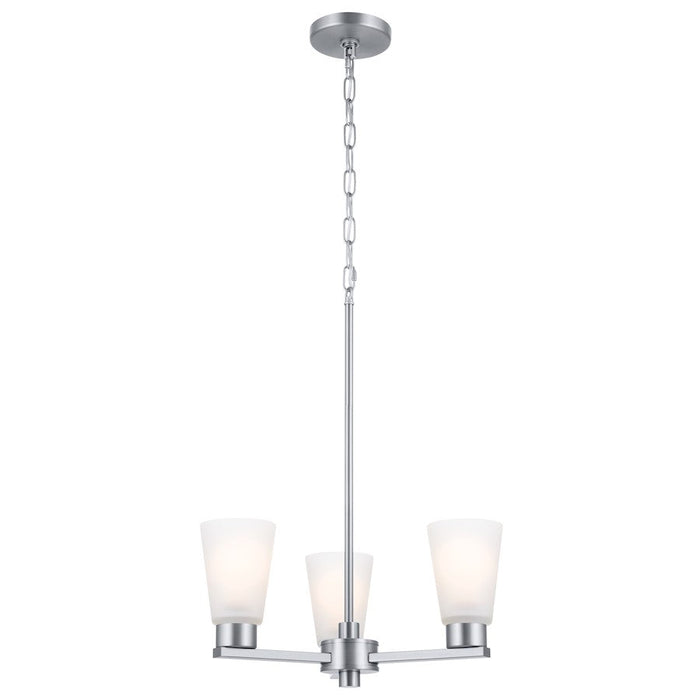 Kichler Stamos 3 Light Chandelier, Brushed Nickel - 52435NI