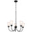 Kichler Erma 5 Light Chandelier, Black - 52443BK