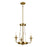 Kichler Vetivene 3 Light Mini Chandelier, Natural Brass/Opal - 52450NBR