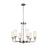 Kichler Vetivene 6 Light Chandelier, Classic Pewter/Opal - 52451CLP