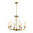 Kichler Vetivene 6 Light Chandelier, Natural Brass/Opal - 52451NBR