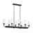 Kichler Vetivene Linear 8 Light Chandelier, Textured Black/Opal - 52453BKT