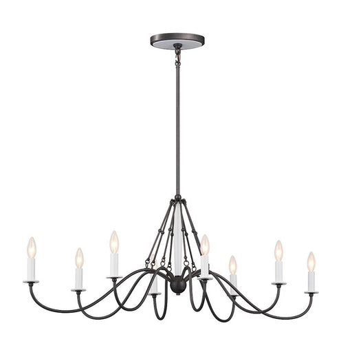 Kichler Freesia Oval 8 Light Chandelier, Anvil Iron - 52457AVI