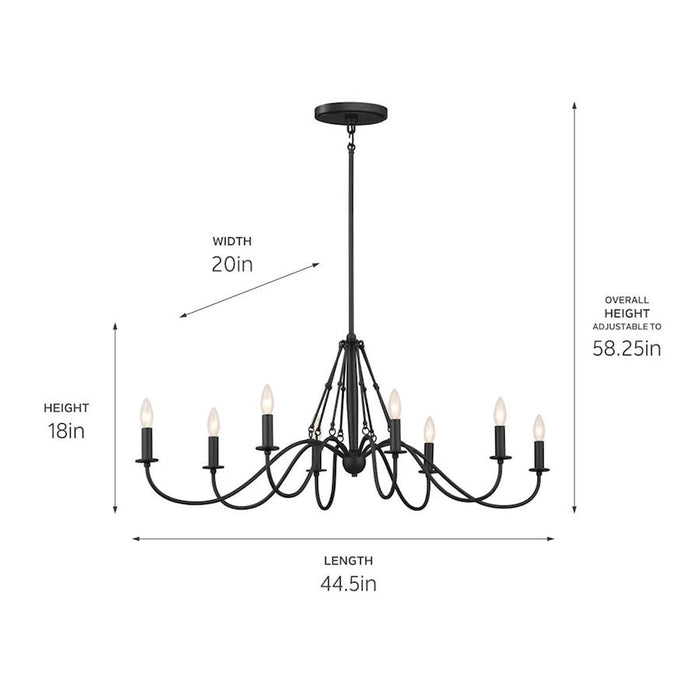 Kichler Freesia Oval 8 Light Chandelier