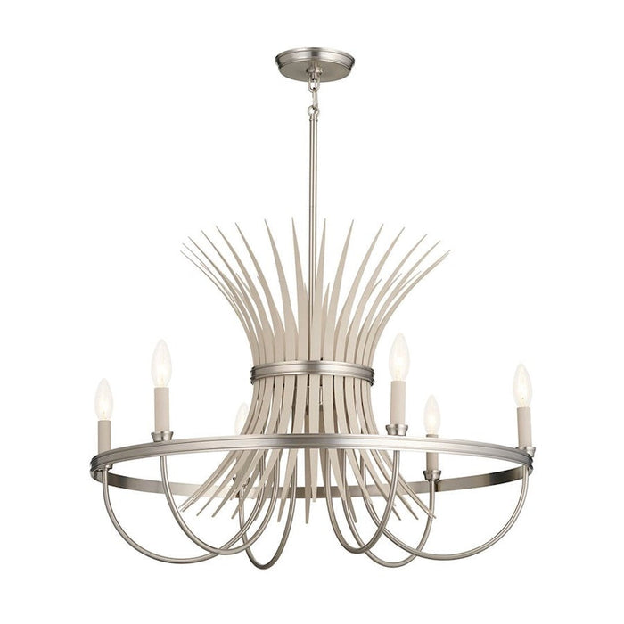 Kichler Baile 6 Light 20" Chandelier, Brushed Nickel - 52458NI