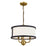 Kichler Heddle 3 Light Chandelier/Semi Flush Mount, Natural Brass - 52465NBR