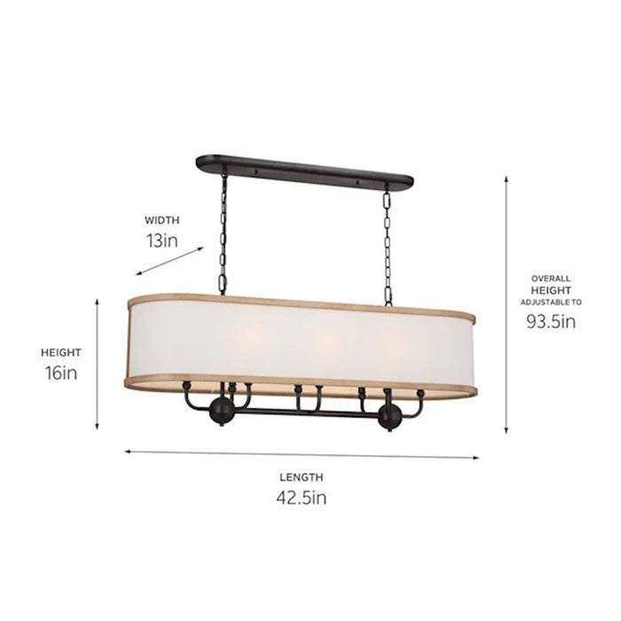 Kichler Heddle Linear 8 Light Chandelier