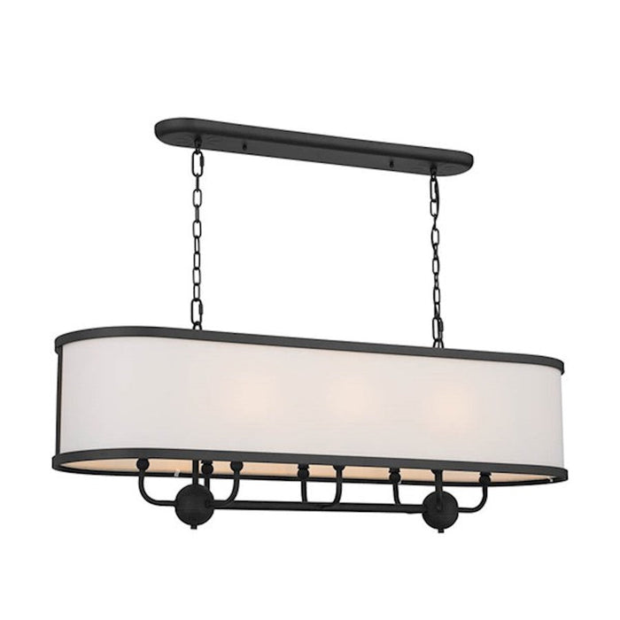 Kichler Heddle Linear 8 Light Chandelier, Textured Black - 52467BKT