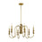 Kichler Karthe 6 Light 16" Chandelier, Natural Brass - 52470NBR