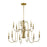 Kichler Karthe 12 Light Chandelier, Natural Brass - 52472NBR