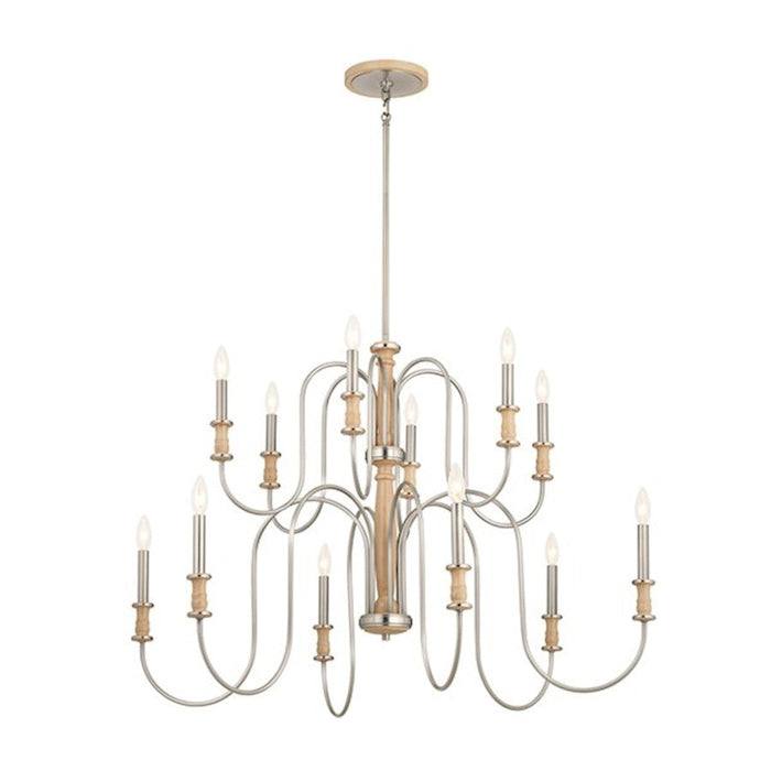 Kichler Karthe 12 Light Chandelier, Brushed Nickel - 52472NI