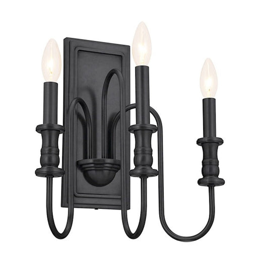 Kichler Karthe 3 Light Wall Sconce, Black - 52473BK