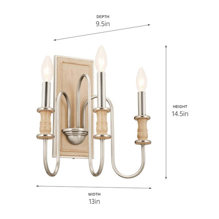 Kichler Karthe 3 Light Wall Sconce