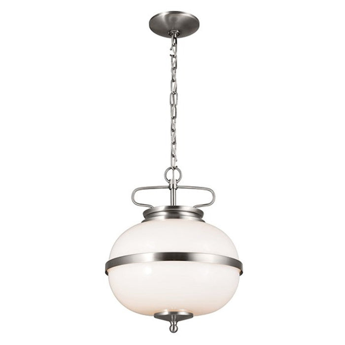 Kichler Opal 2 Light Pendant, Classic Pewter/Opal - 52478CLP